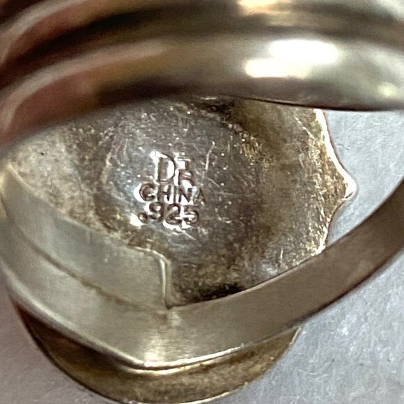 Sterling Silver 925 Jay King DTR Oval Faceted Dyed Quartz Triple Band Ring 6.5 - Picture 8 of 16